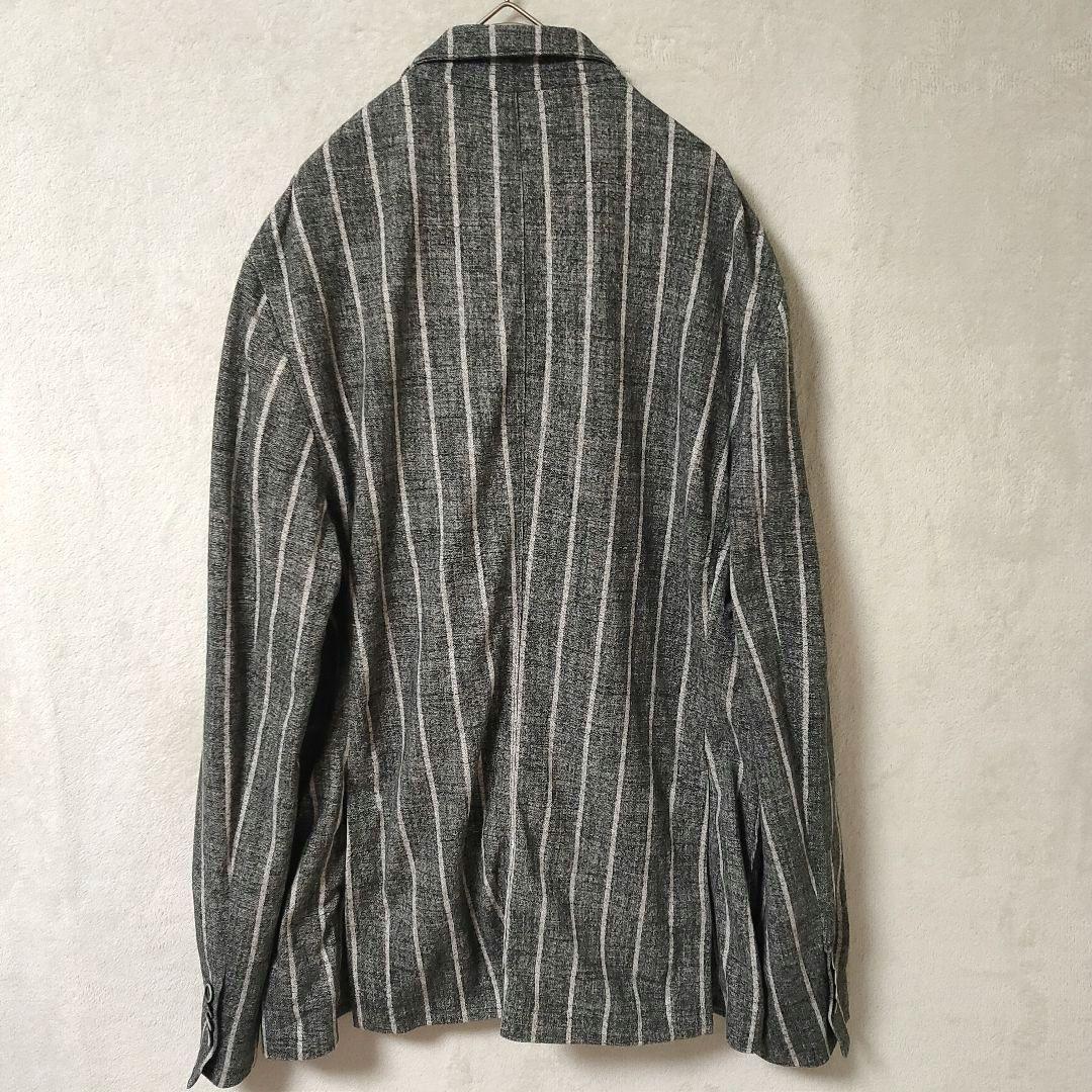 チルコロ1901 ジャージージャケット 52 XL LL グレー ストライプ