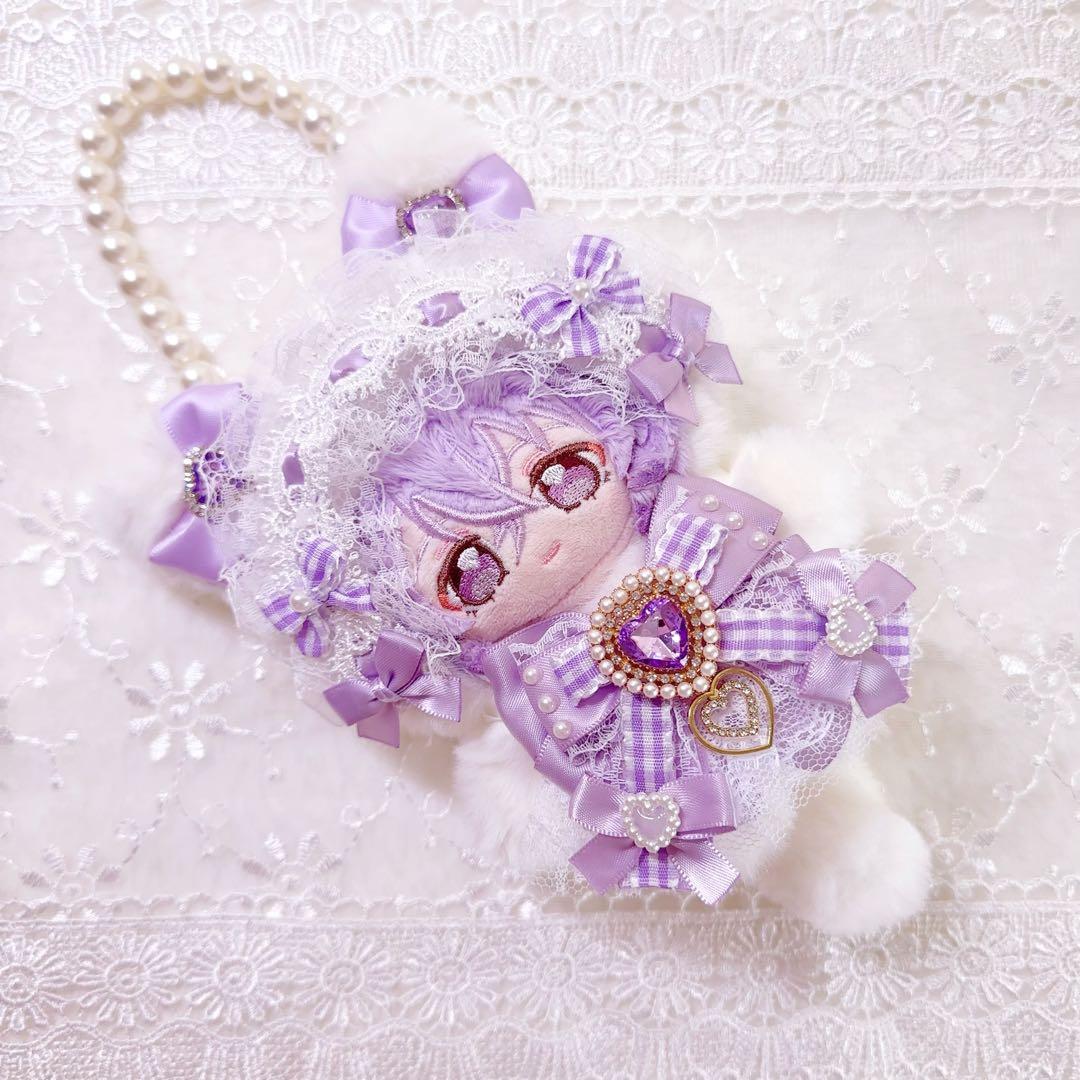 いつぬい　ぬい服　着ぐるみ　ねこ　白　あんスタ　ロリータ　紫　パープル